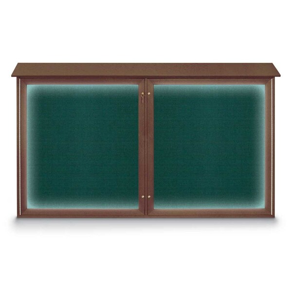 Sliding Door Wood Corkboard, 60"x36", Ligh, UV9004OCS-LTOAK-BUFF